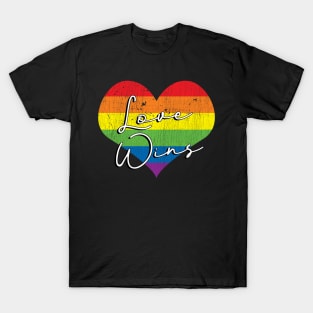 Love Wins - Gay Rainbow Heart Gift product T-Shirt